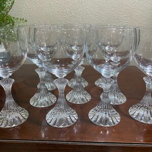Vintage, Mikasa, Set of 10, THE RITZ, Crystal Wine Glasses